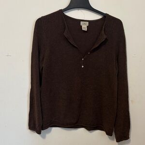 Very lightweight Cashmere LL Bean button up sweater